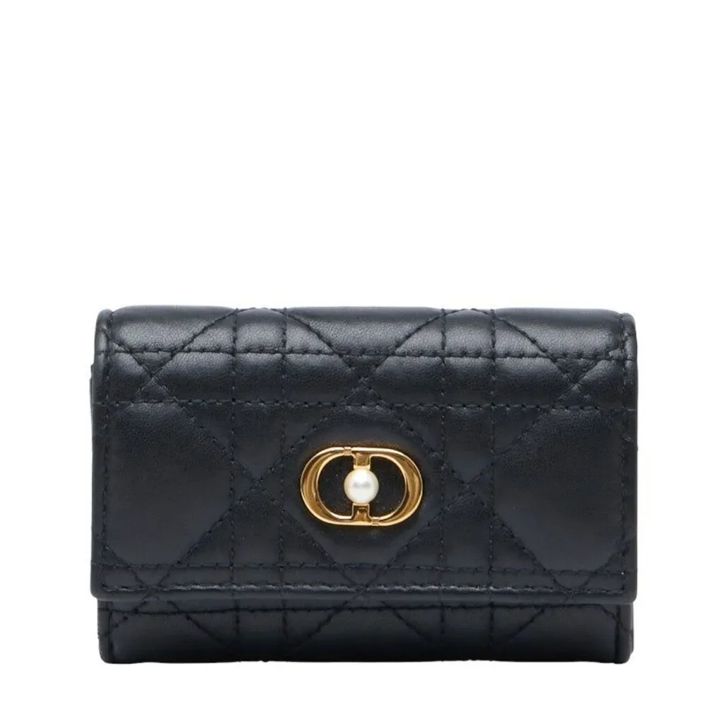 Dior Jolie Glycine Cannage Lambskin Wallet